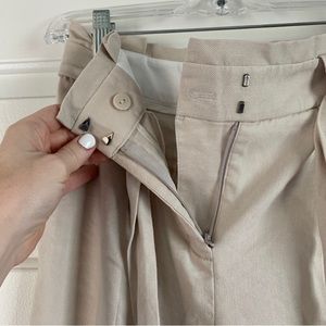 Express High Waisted Tie Tan Pants